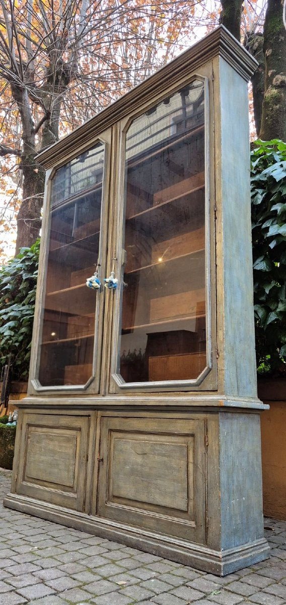 Libreria vetrina antica veneziana laccata dell'800-photo-3