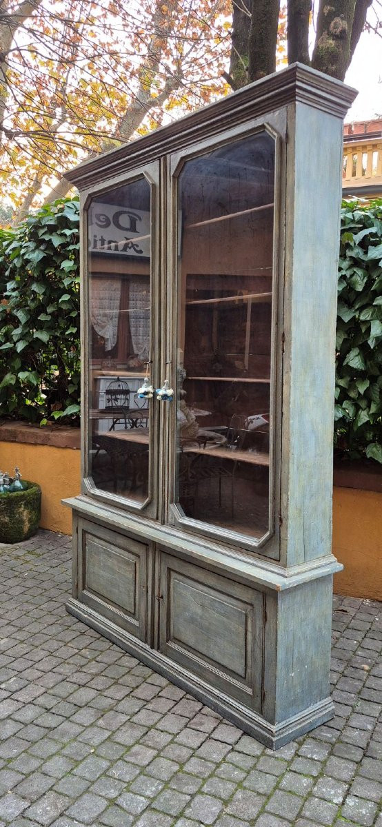 Libreria vetrina antica veneziana laccata dell'800-photo-6