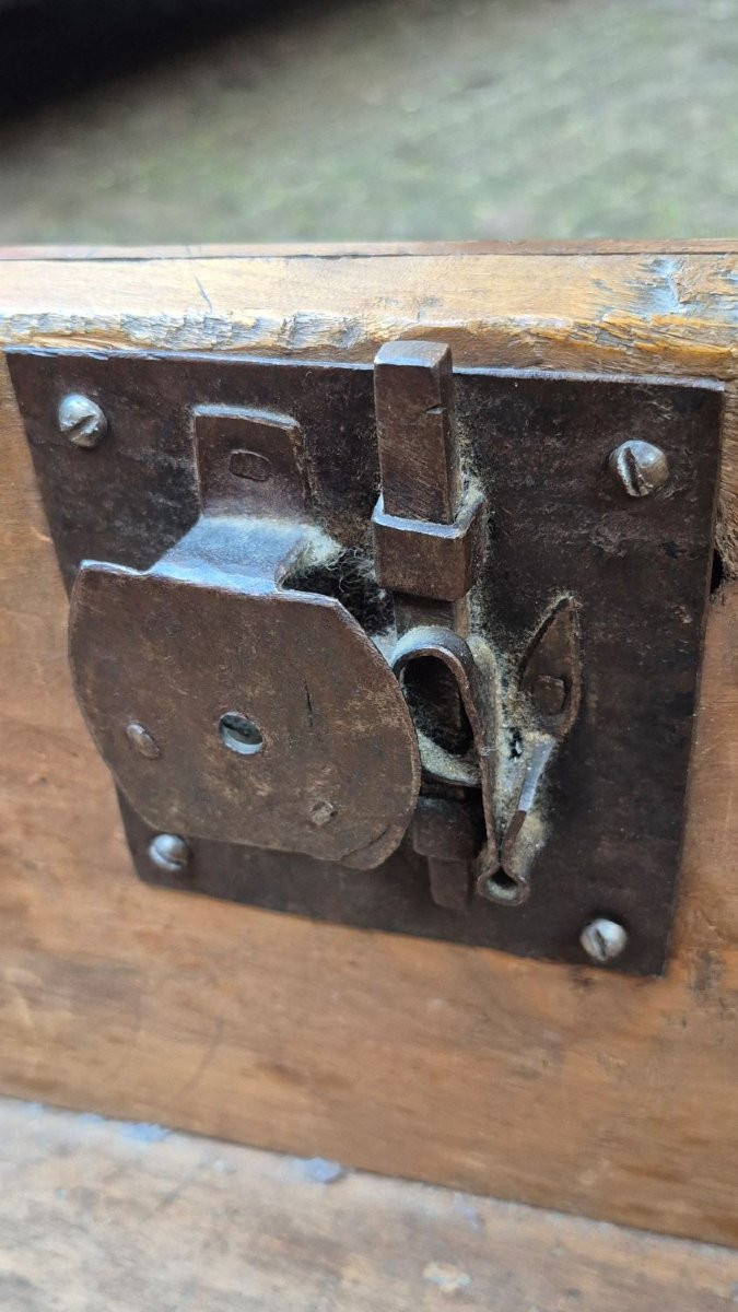 Cassettone canterano antico veneto del '600 intarsiato-photo-4