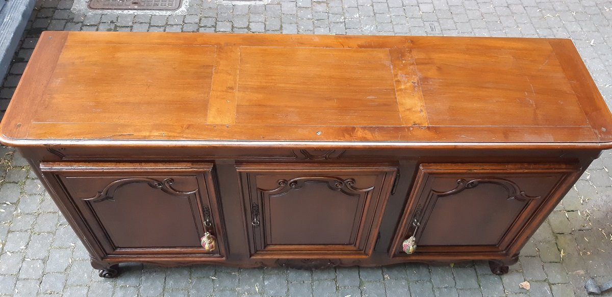 Credenza antica provenzale in noce a 3 ante del '700-photo-1