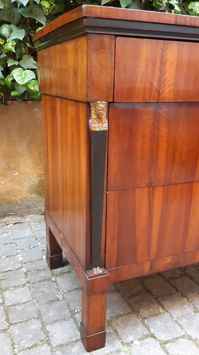 Comò cassettone antico Lombardo Impero-photo-6