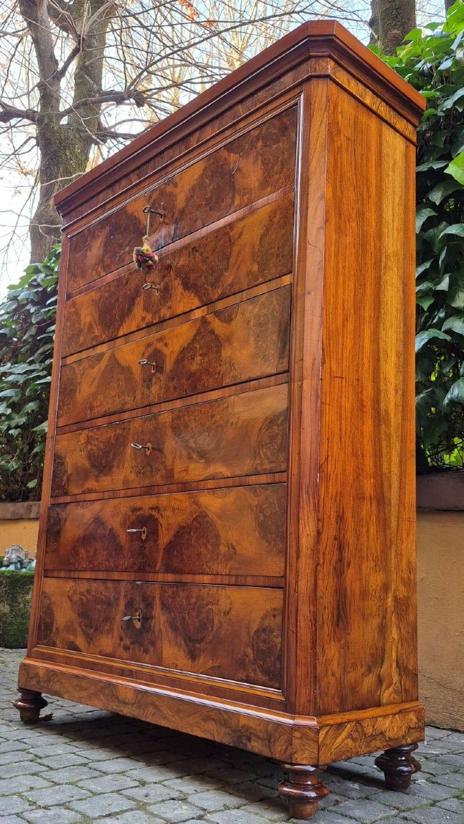 Settimino antico romagnolo in radica di noce-photo-5