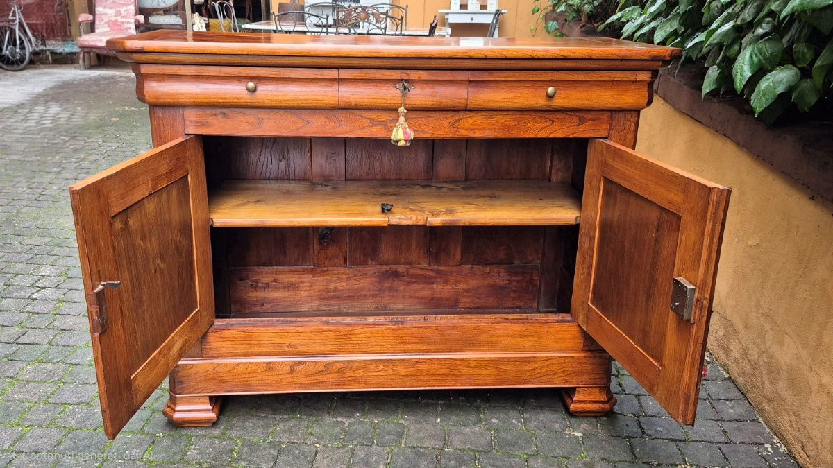 Credenza servante antica Luigi Filippo cappuccina con gola-photo-3