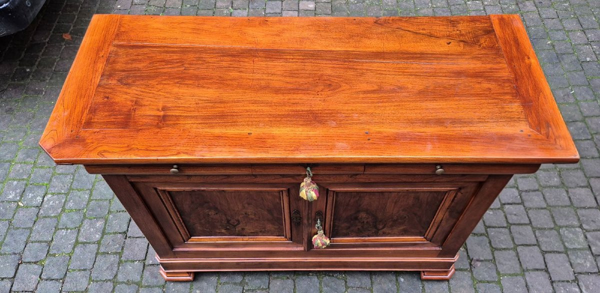 Credenza servante antica Luigi Filippo cappuccina con gola-photo-6