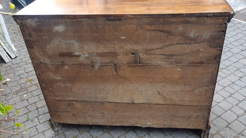 Comò cassettone canterano lombardo lastronato ed intarsiato-photo-3