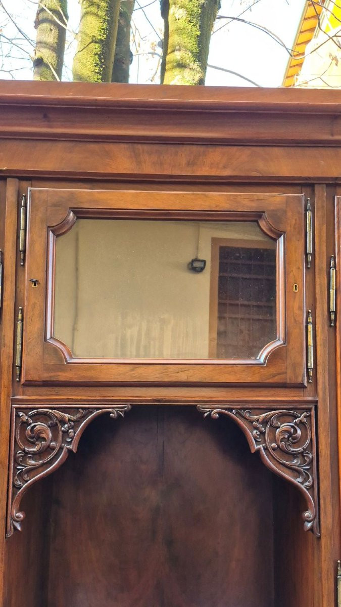 Libreria antica genovese in noce a ponte-photo-7