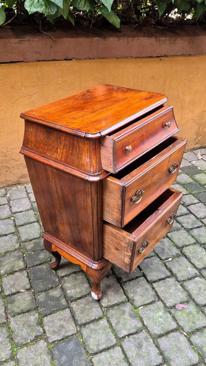 Coppia comodini a urna veneziani antichi in noce-photo-7