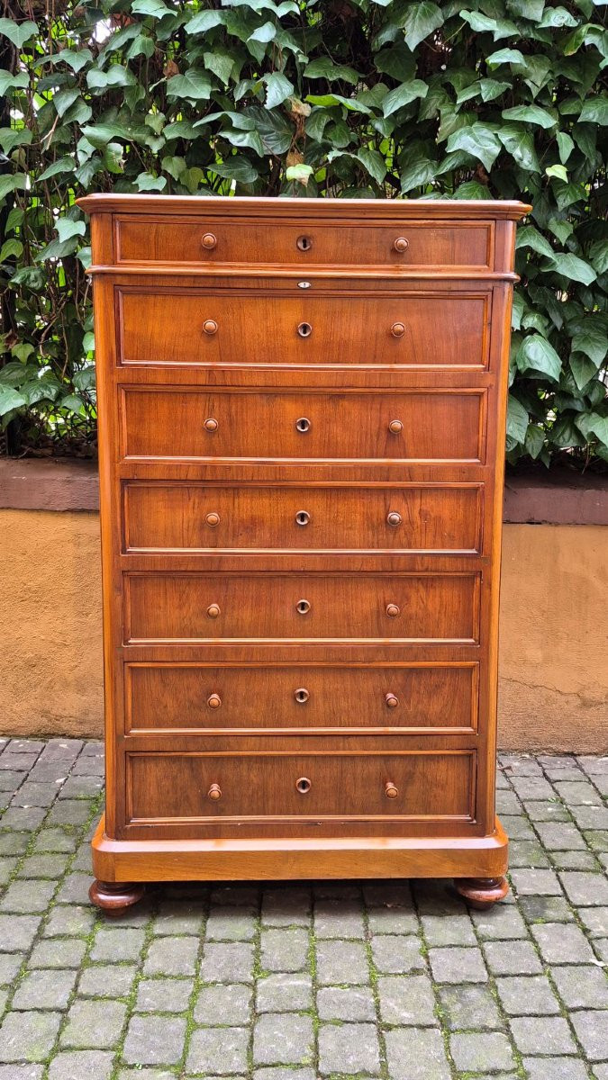 Coppia settimanali lombardi antichi lastronati noce-photo-1