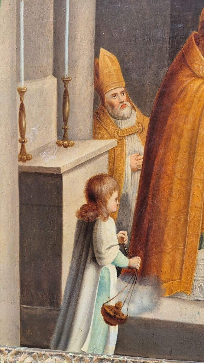 Dipinto antico Incoronazione Enrico VI-photo-2