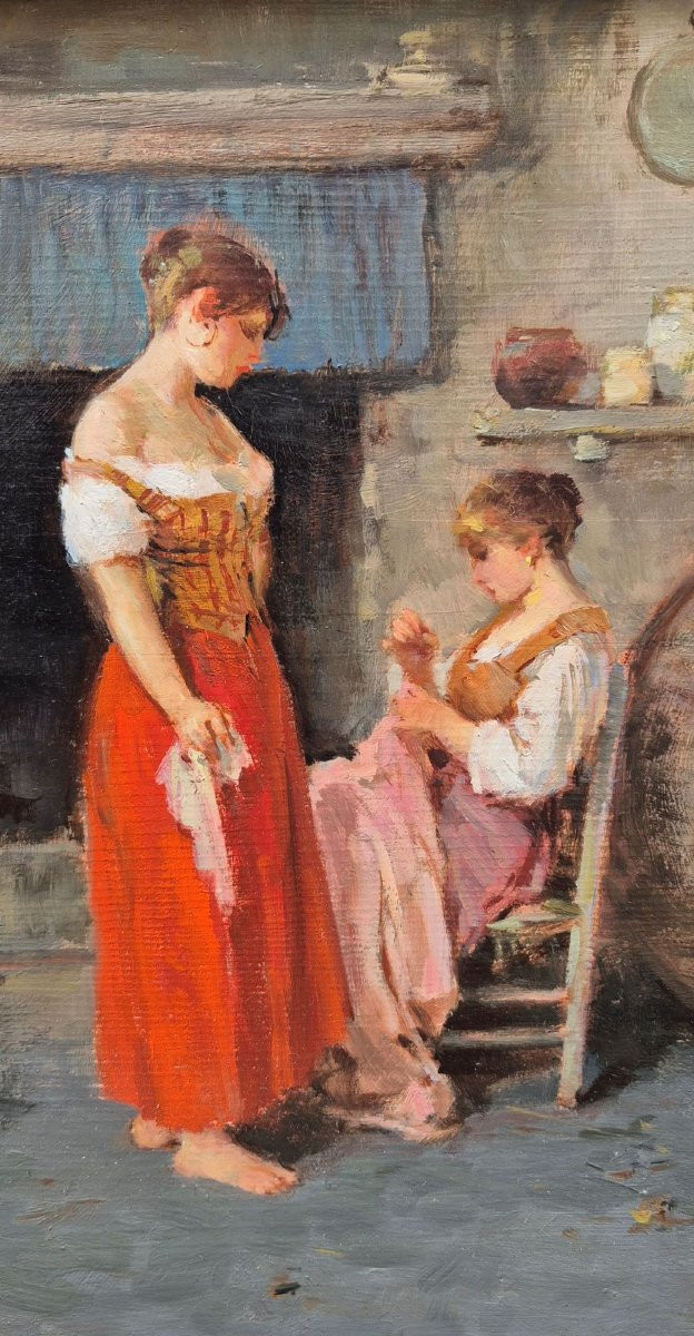 Dipinto olio su tavola Vincenzo Caprile-photo-3