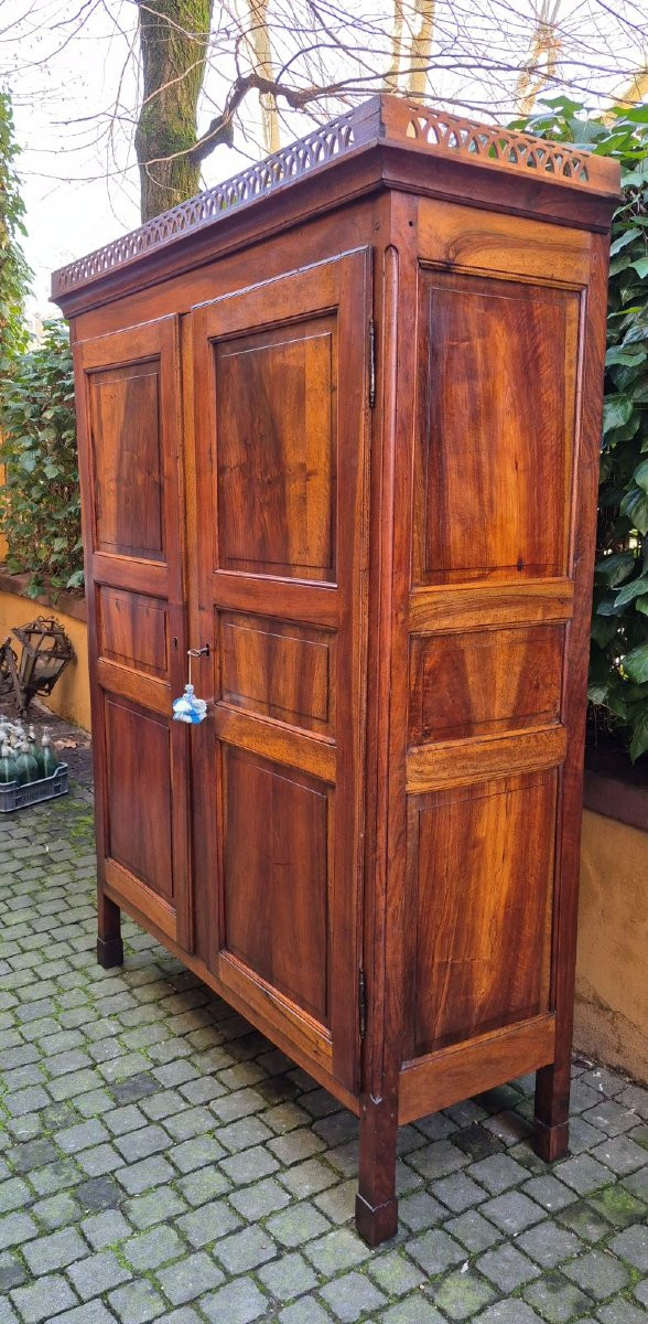 Armadio credenza antico Impero emiliano in noce-photo-2