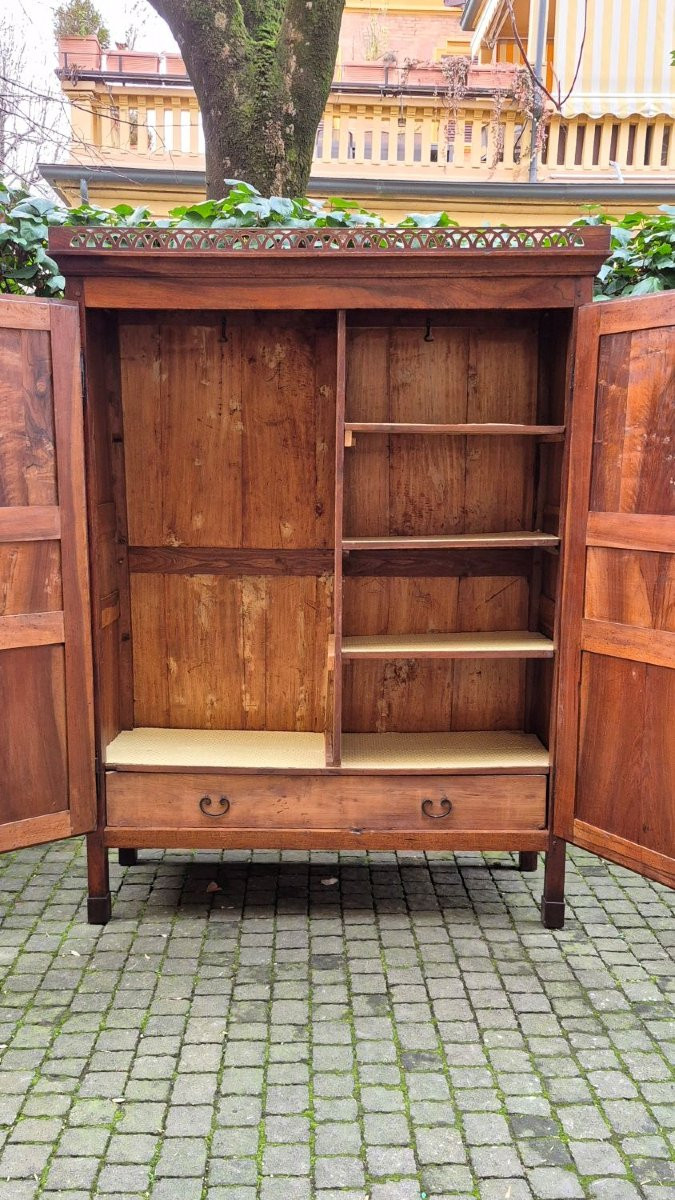 Armadio credenza antico Impero emiliano in noce-photo-1
