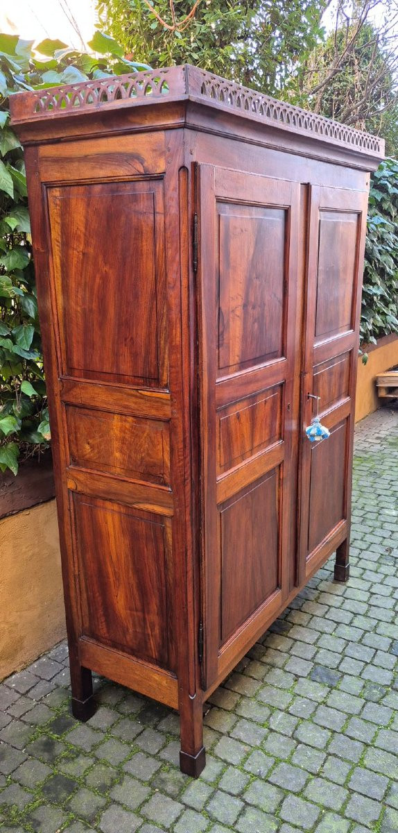 Armadio credenza antico Impero emiliano in noce-photo-2