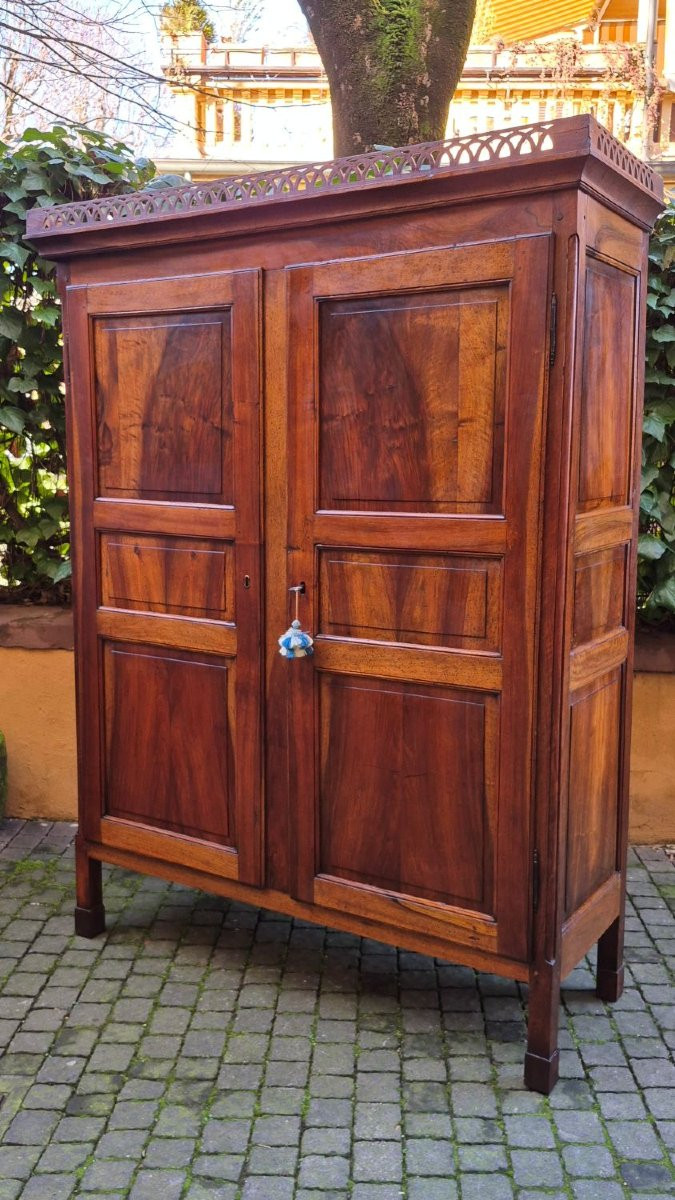 Armadio credenza antico Impero emiliano in noce-photo-7