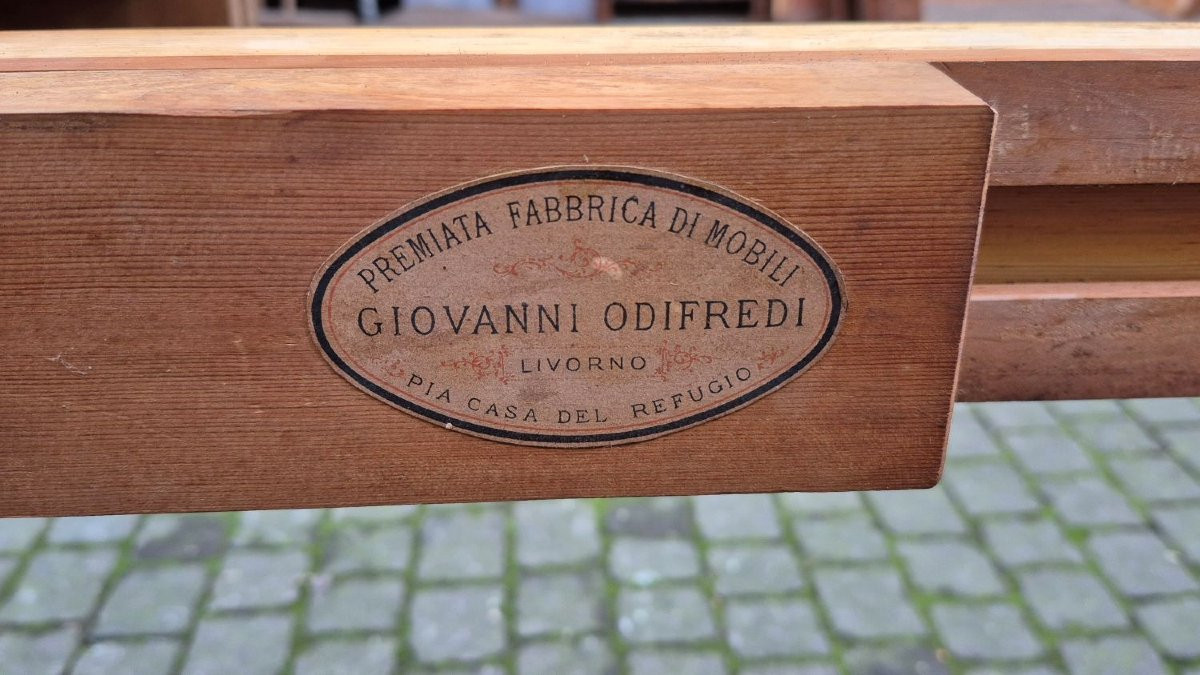 Tavolo tondo antico allungabile in noce mt 2,7-photo-2