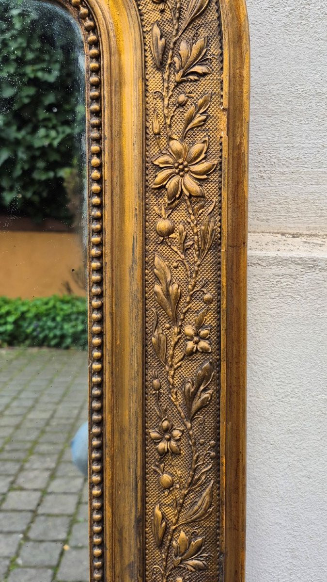 Specchiera a vassoio antica dorata cornice decorata-photo-3