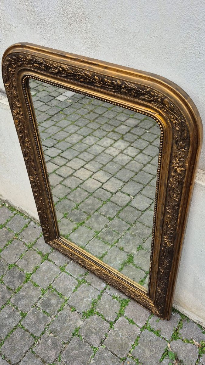 Specchiera a vassoio antica dorata cornice decorata-photo-2