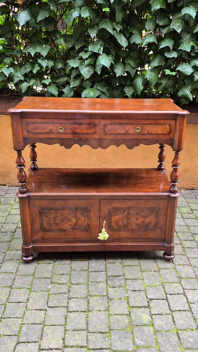 Credenza servante primavera antica romagnola filettata con stacco-photo-1