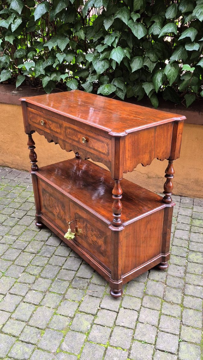 Credenza servante primavera antica romagnola filettata con stacco-photo-2