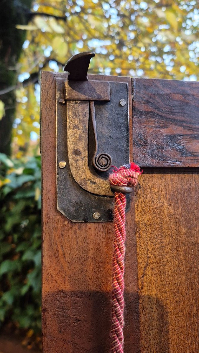 Armadio antico ligure in noce pannellato-photo-5