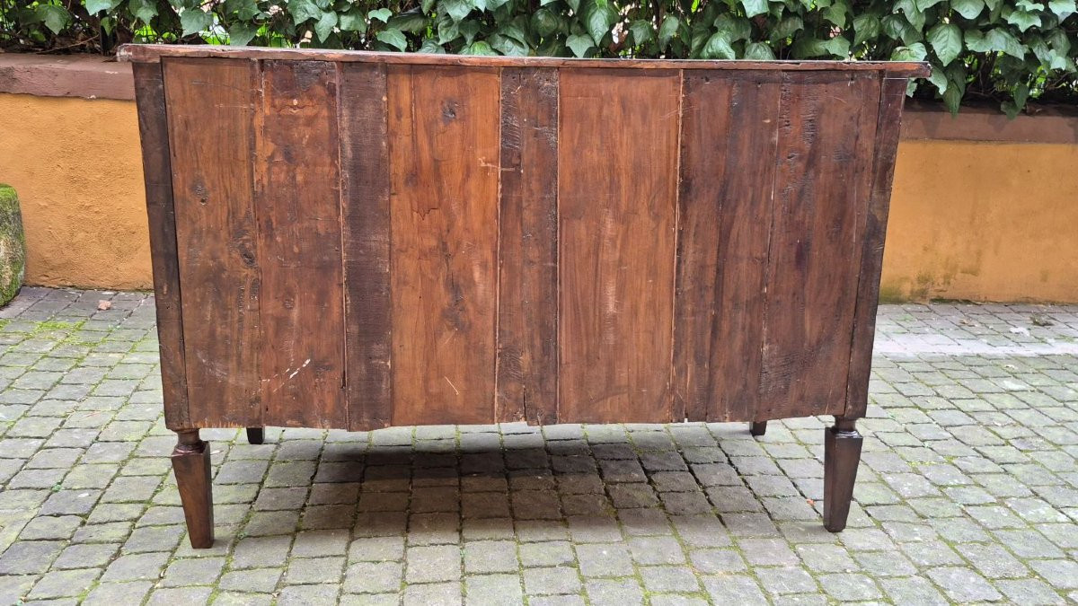 Comò cassettone antico Luigi XVI emiliano lastronato e filettato-photo-7