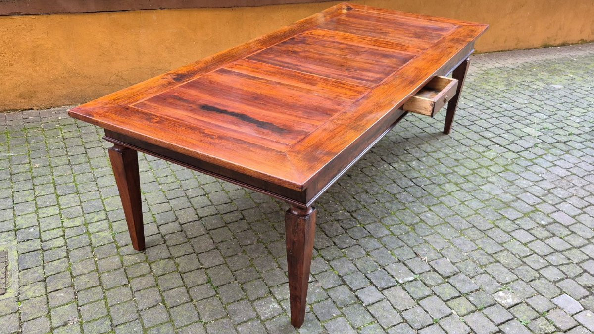 Tavolo grande antico con gambe a spillo-photo-2