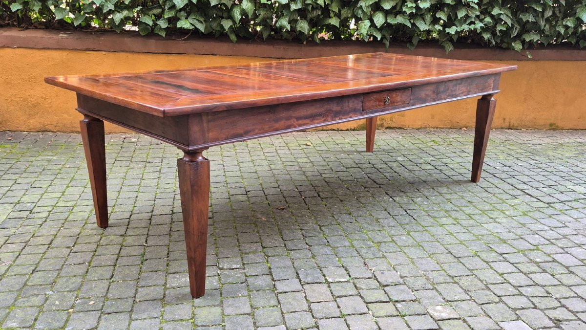 Tavolo grande antico con gambe a spillo-photo-1