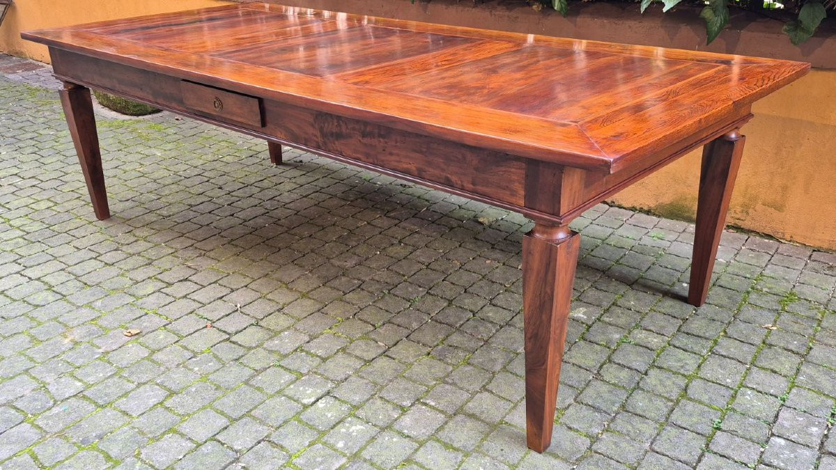 Tavolo grande antico con gambe a spillo-photo-3