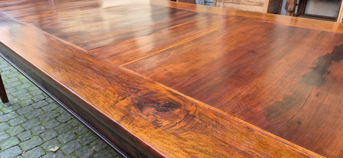 Tavolo grande antico con gambe a spillo-photo-5