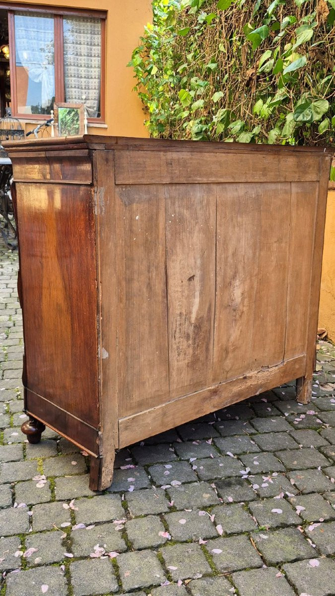 Coppia piccole credenze servanti antiche lombarde in noce-photo-7