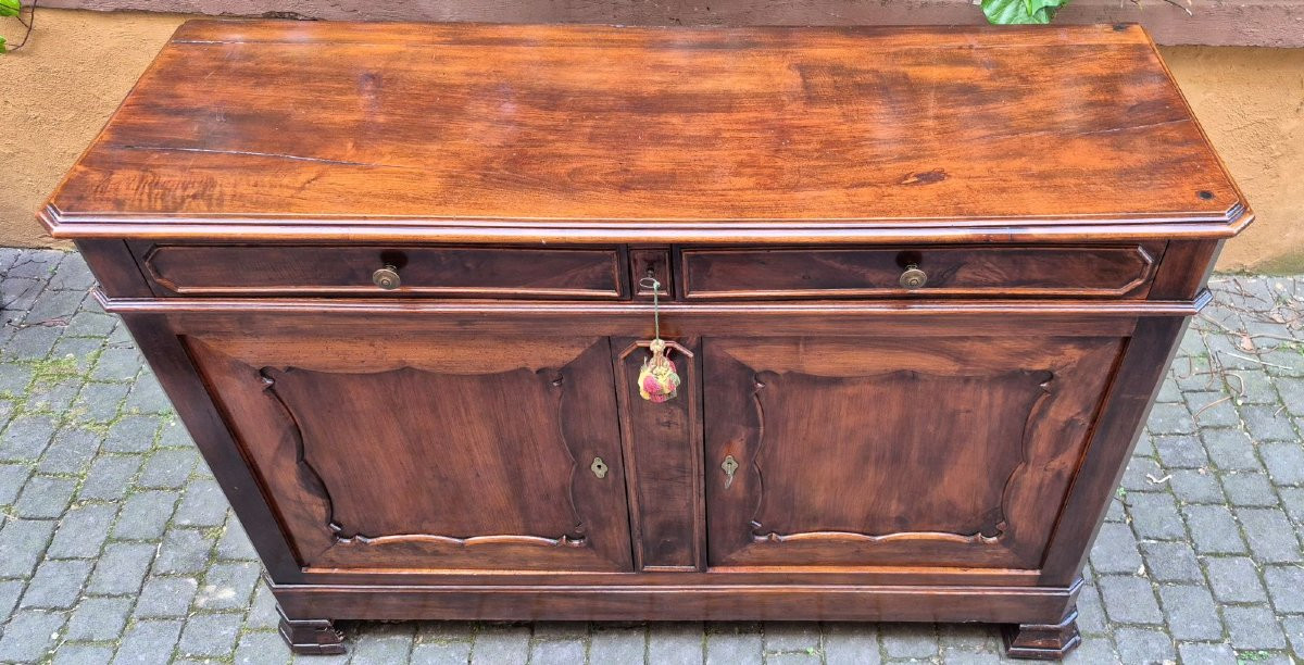 Credenza servante antica francese dell'800 in noce-photo-7