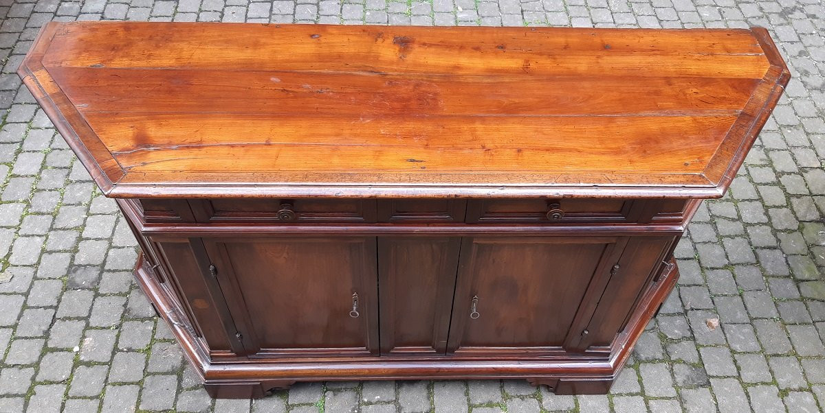 Credenza servante veneta antica scantonata a quattro ante-photo-1