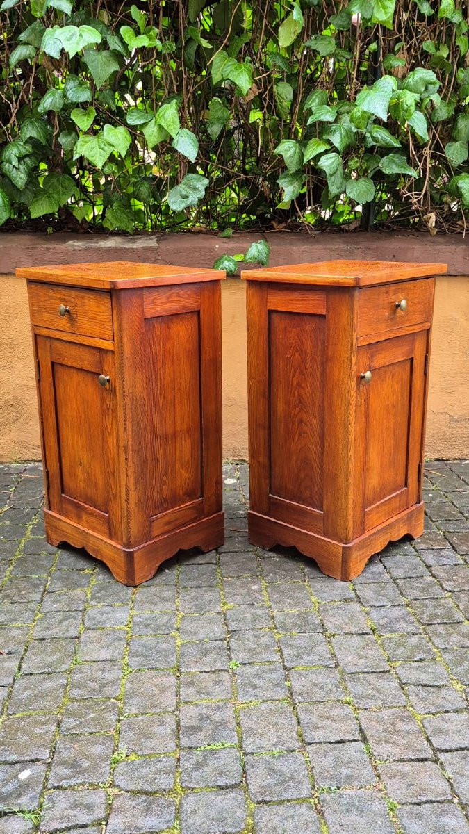 Coppia comodini antichi dell'800 in rovere-photo-1