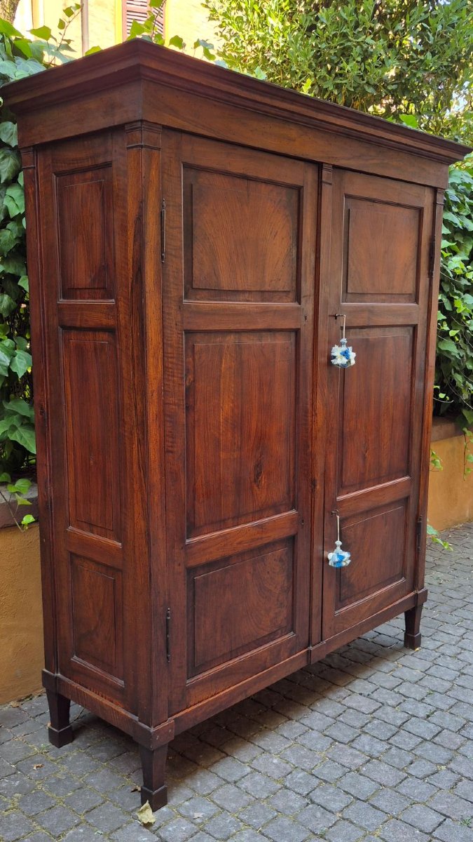 Armadio credenza emiliano antico Luigi XVI pannellato del '700-photo-2