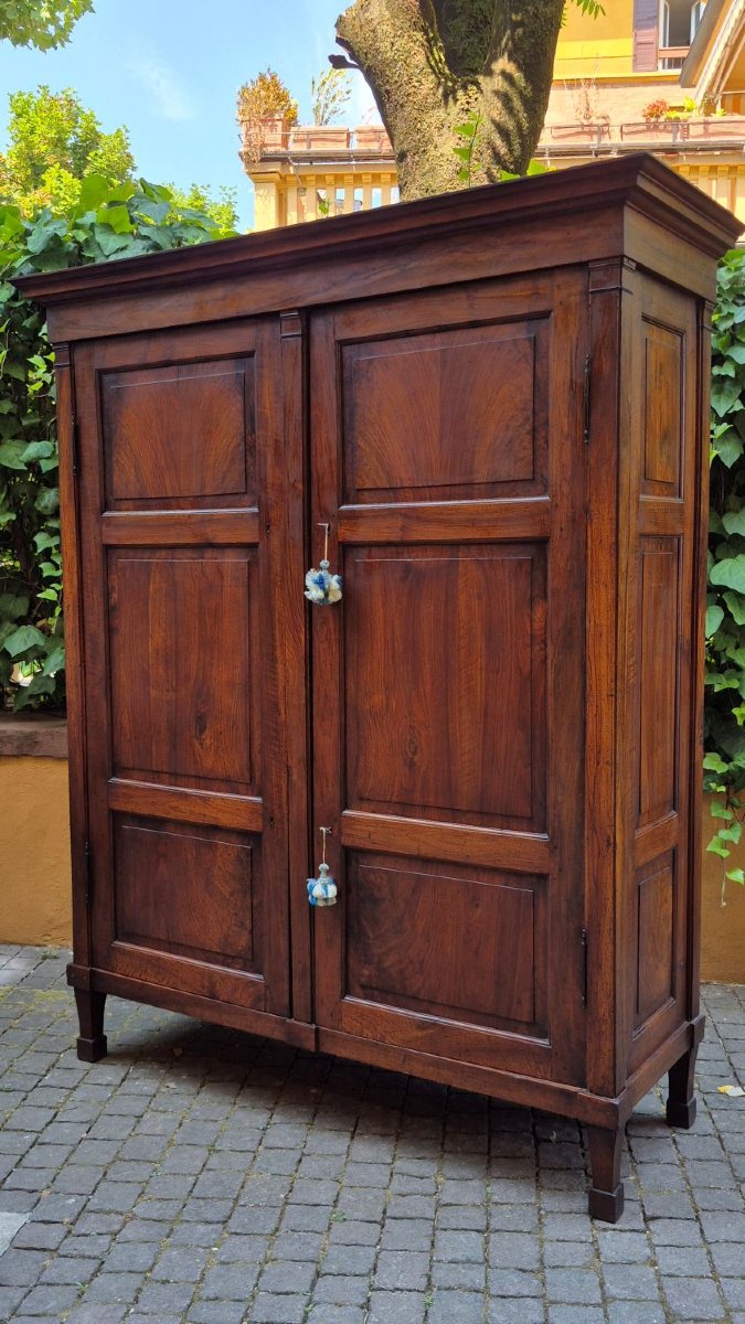 Armadio credenza emiliano antico Luigi XVI pannellato del '700-photo-4