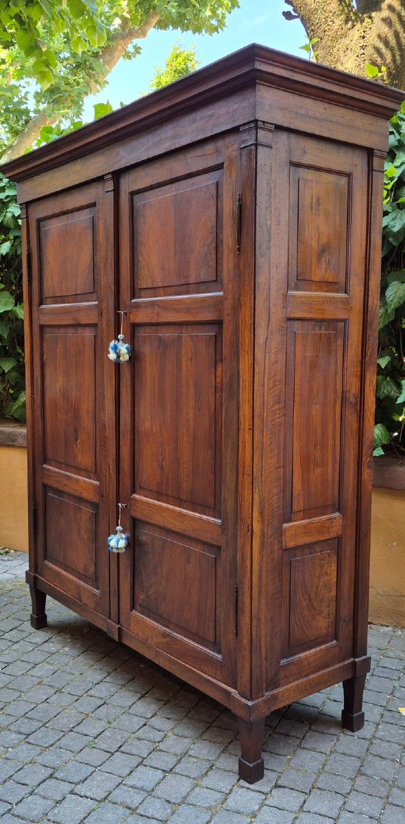 Armadio credenza emiliano antico Luigi XVI pannellato del '700-photo-1