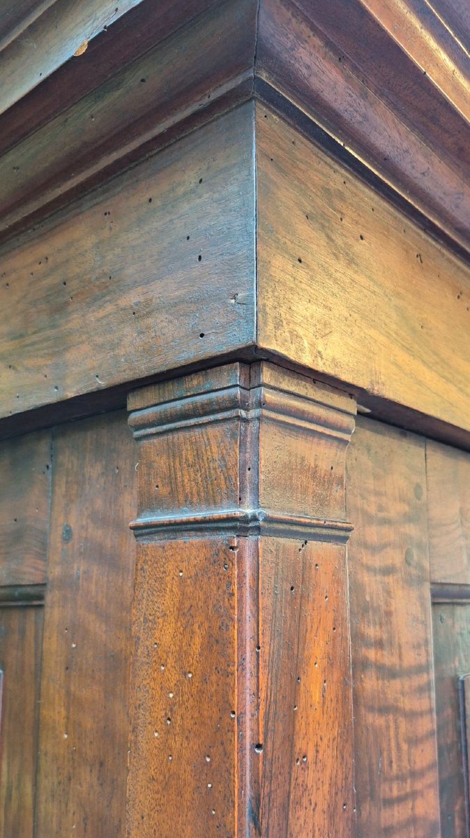 Armadio credenza emiliano antico Luigi XVI pannellato del '700-photo-2
