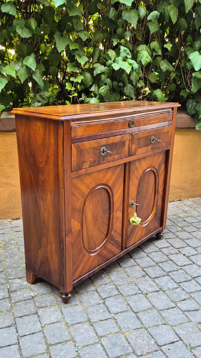 Credenza servante antica stretta lastronata noce-photo-1
