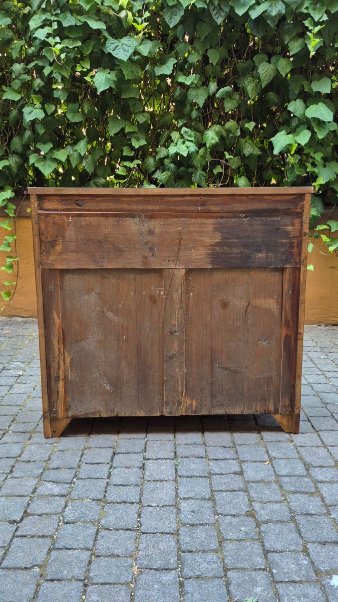 Credenza servante antica stretta lastronata noce-photo-7