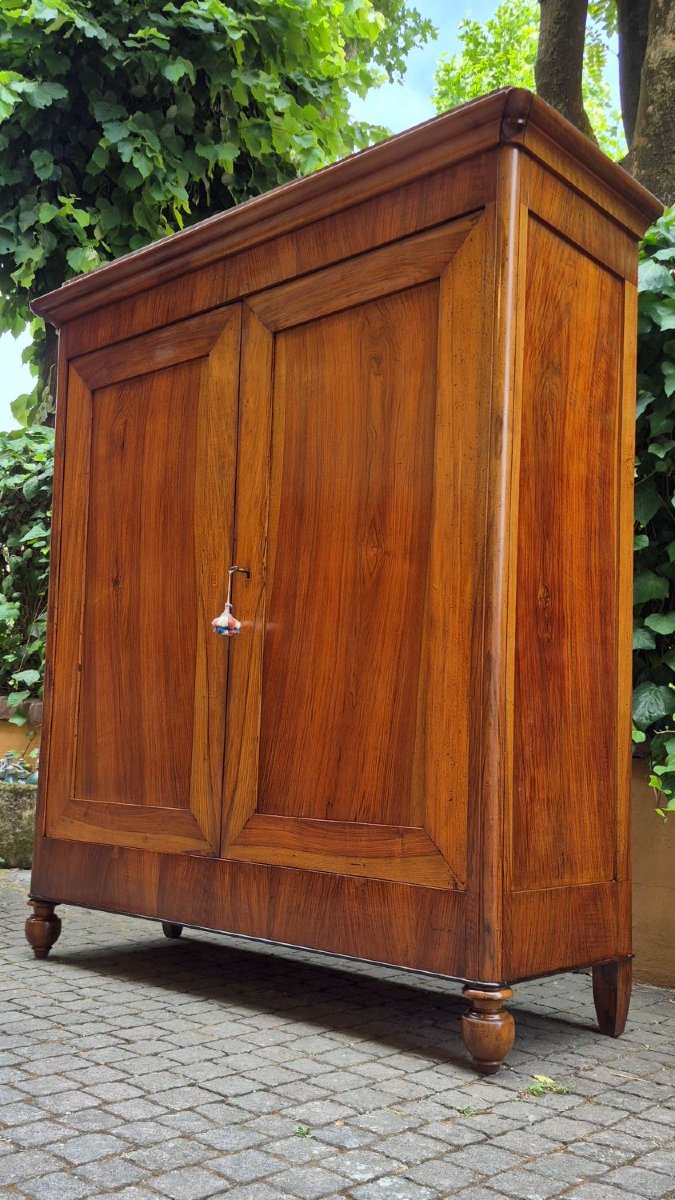 Armadio credenza antico emiliano Carlo X in noce-photo-1