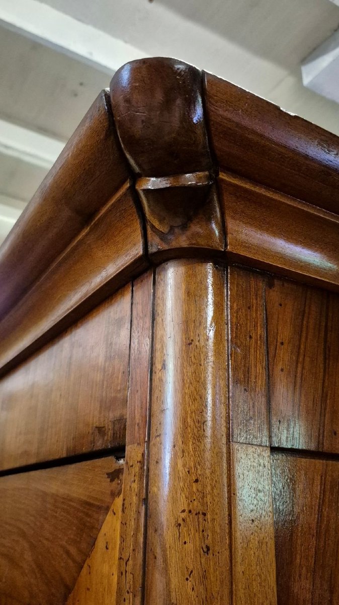 Armadio credenza antico emiliano Carlo X in noce-photo-7
