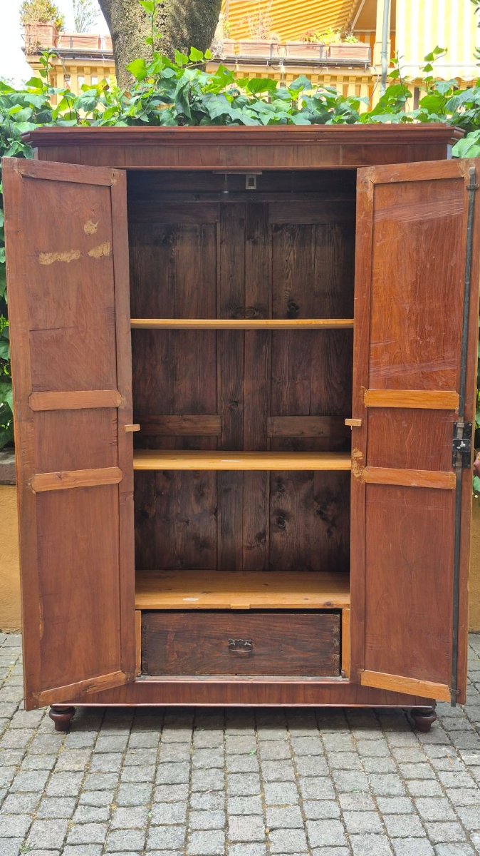 Armadio dispensa antico in ciliegio pannellato-photo-1