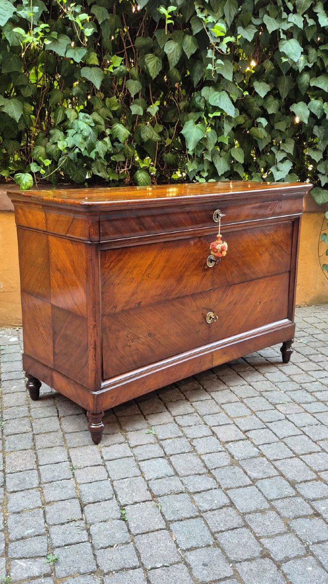 Comò cassettone antico Luigi Filippo emiliano cappuccino