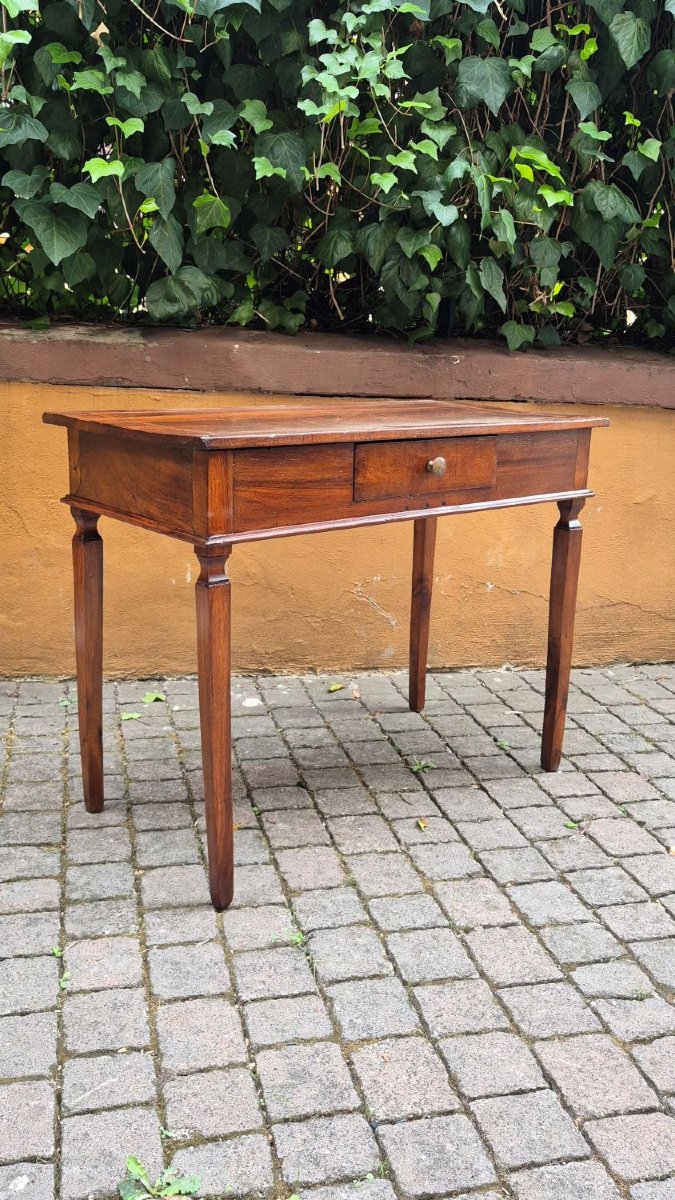 Tavolino scrittoio antico modenese Luigi XVI filettato-photo-4