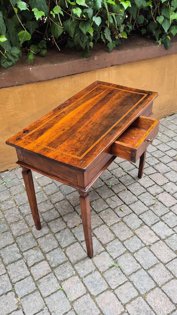 Tavolino scrittoio antico modenese Luigi XVI filettato-photo-1