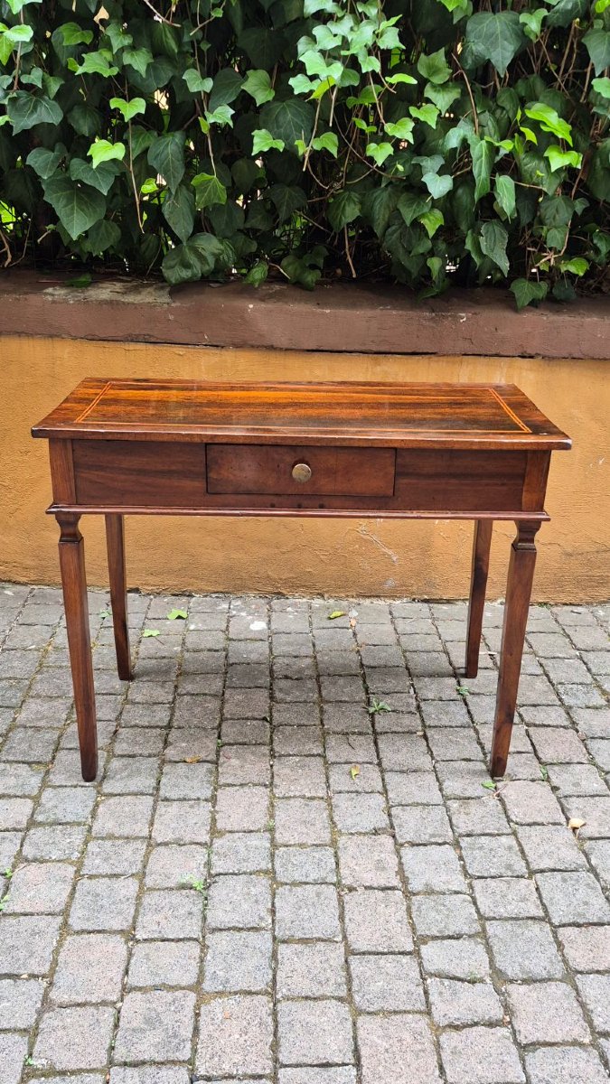 Tavolino scrittoio antico modenese Luigi XVI filettato
