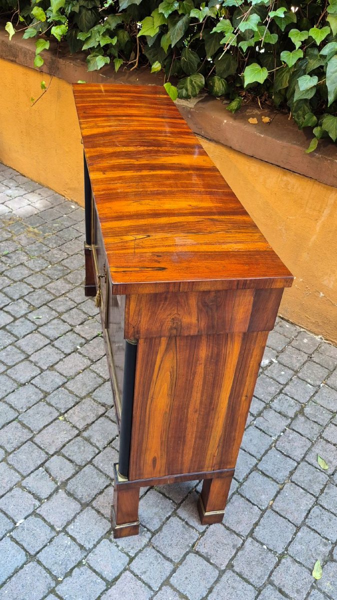Credenza servante stretta antica Impero in noce-photo-3