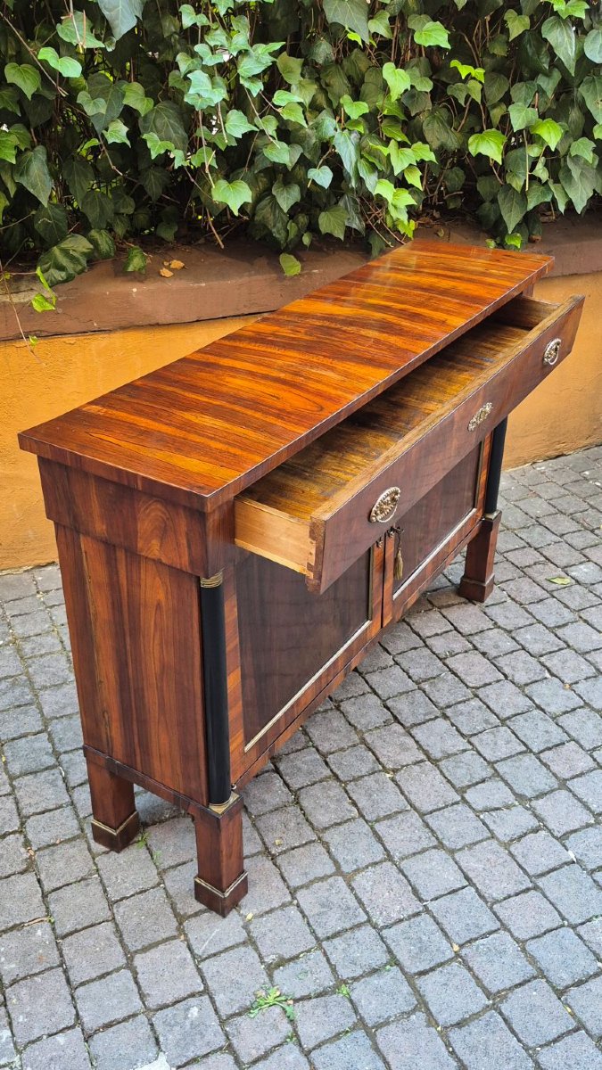 Credenza servante stretta antica Impero in noce-photo-4
