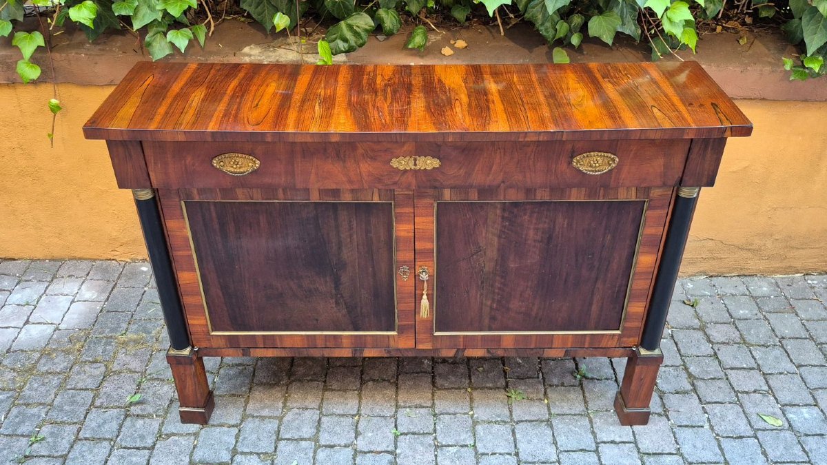 Credenza servante stretta antica Impero in noce-photo-3