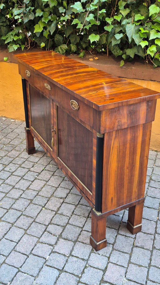 Credenza servante stretta antica Impero in noce-photo-5